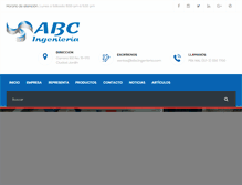Tablet Screenshot of abcingenieria.com